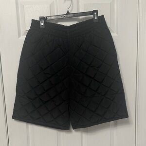 Men’s Black Quilted Shorts